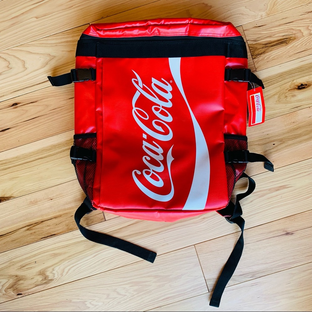 ORIGINAL Coca-Cola brand insulated backpack cooler!  Funky!